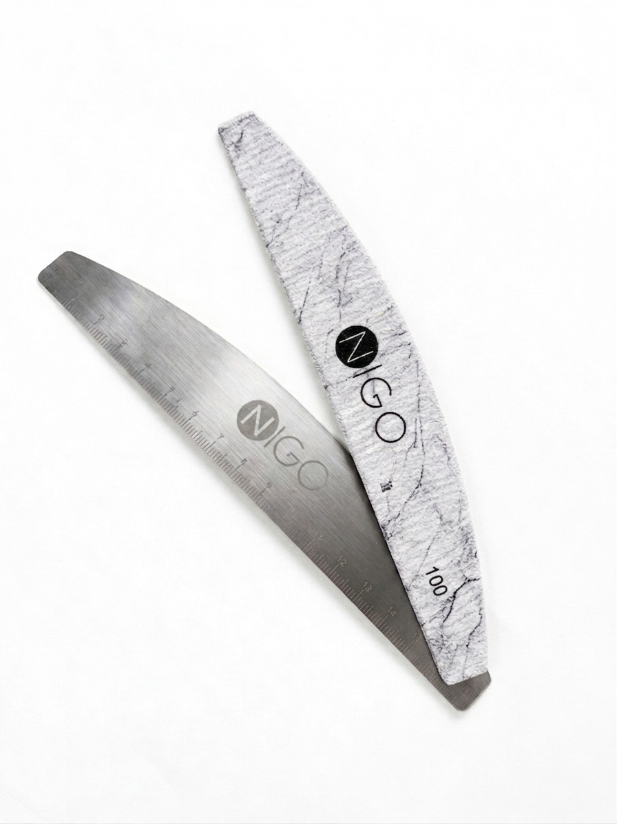 Bază metalică + rezerve pilă 100 grit 25 buc